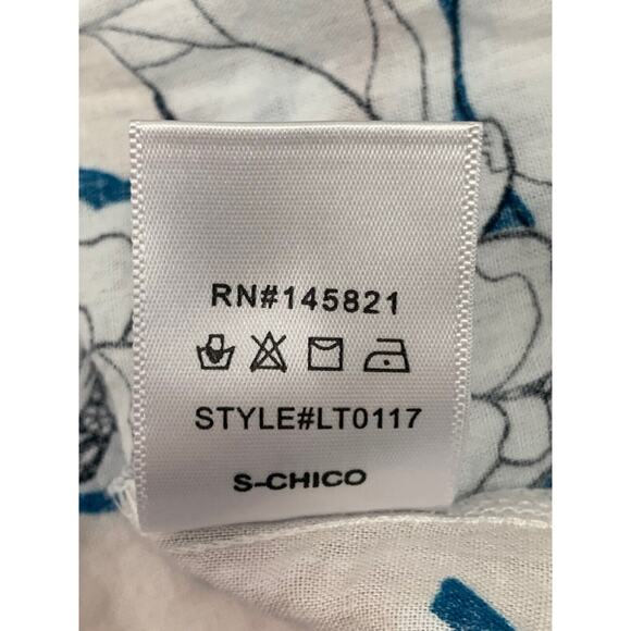 Listicle Floral Boho 3/4 Length Sleeve Peasant Blouse White Tassels Boho S - Picture 8 of 10